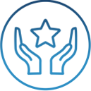 a blue and white photo with mountains in the background