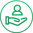 a green background with some white dots